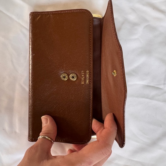 Brown genuine Leather Clutch Wallet - Picture 5 of 10